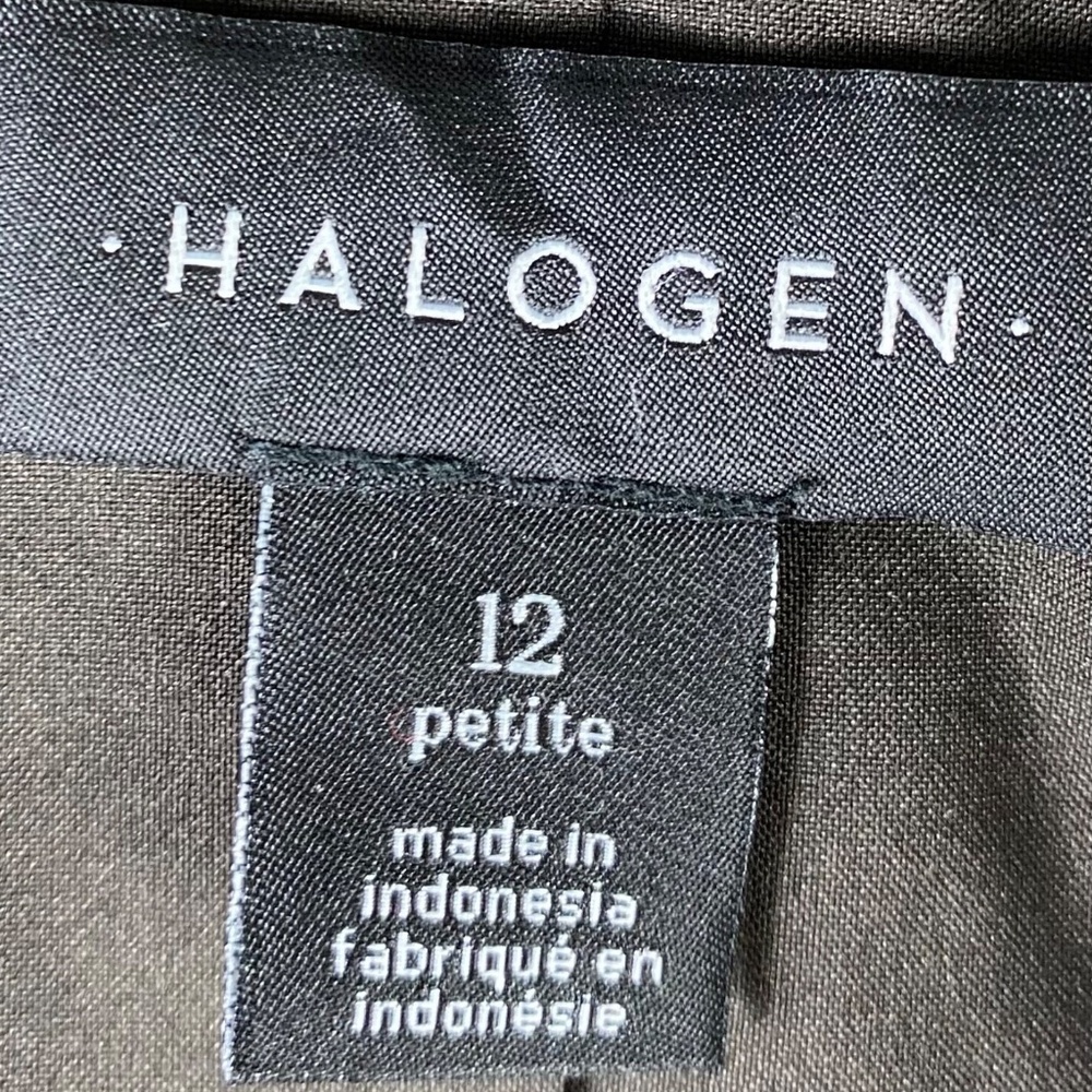 Halogen Sz 12 Petite 12P Large Blazer Jacket Plaid Gray Purple Career CHIC - Picture 4 of 5
